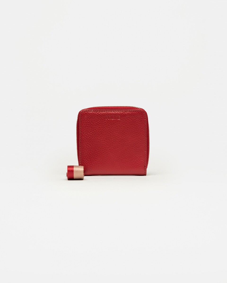 Billetera Paz en cuero graneado - Rojo 