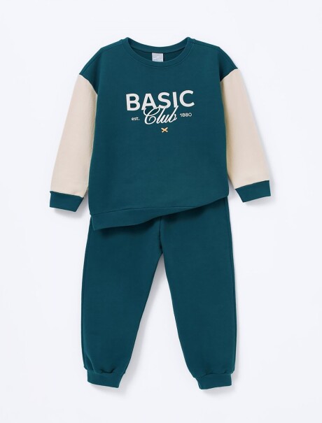 CONJUNTO INFANTIL ESTAMPADO VERDE