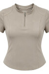 Remera Medio Cierre Oreiro Beige