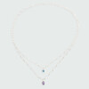 Cadena bicolor de MOON en plata 925 con piedras semipreciosas Cadena bicolor de MOON en plata 925 con piedras semipreciosas