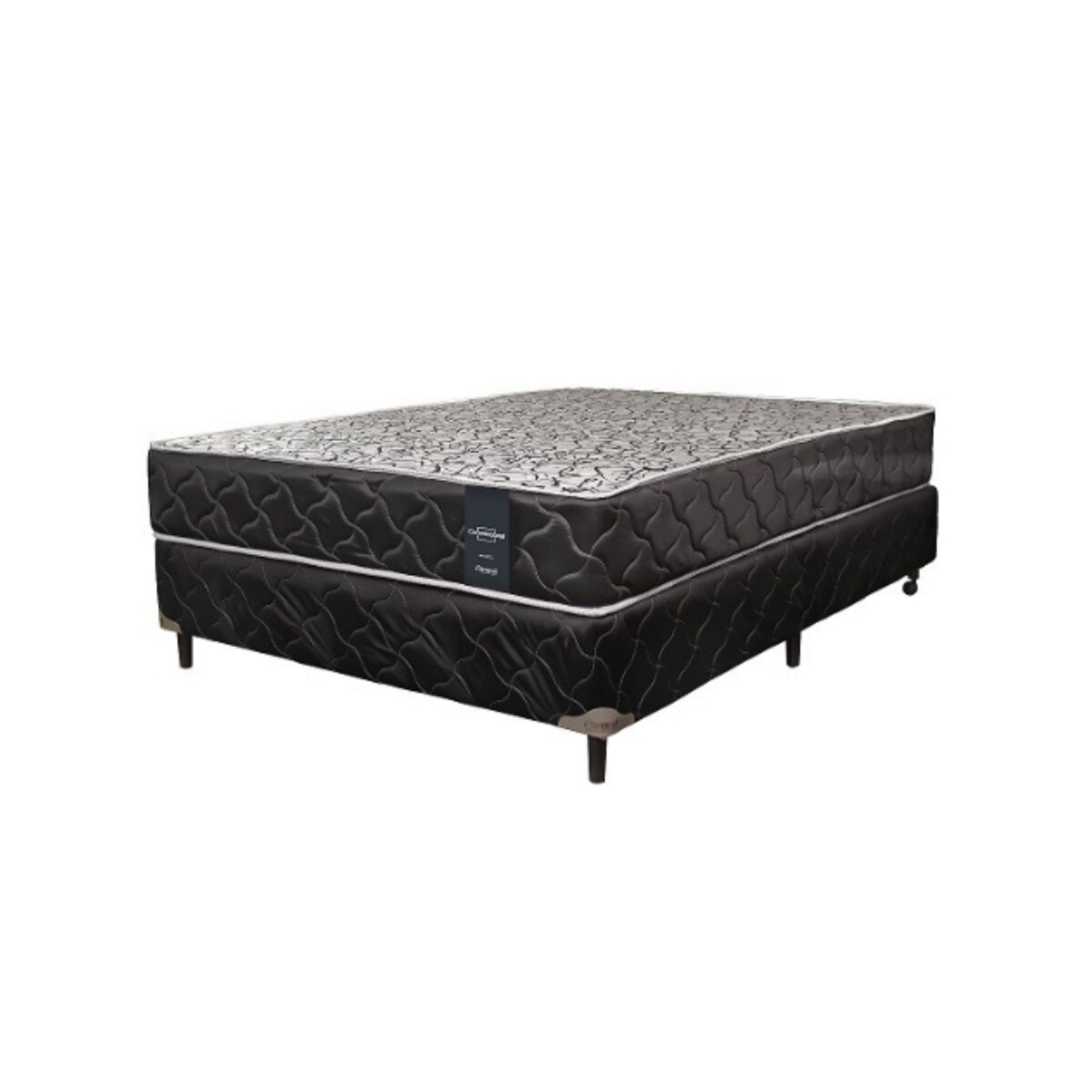 Sommier Parana Convencional 1.60x2.00 Negro (Base + Colchón) 