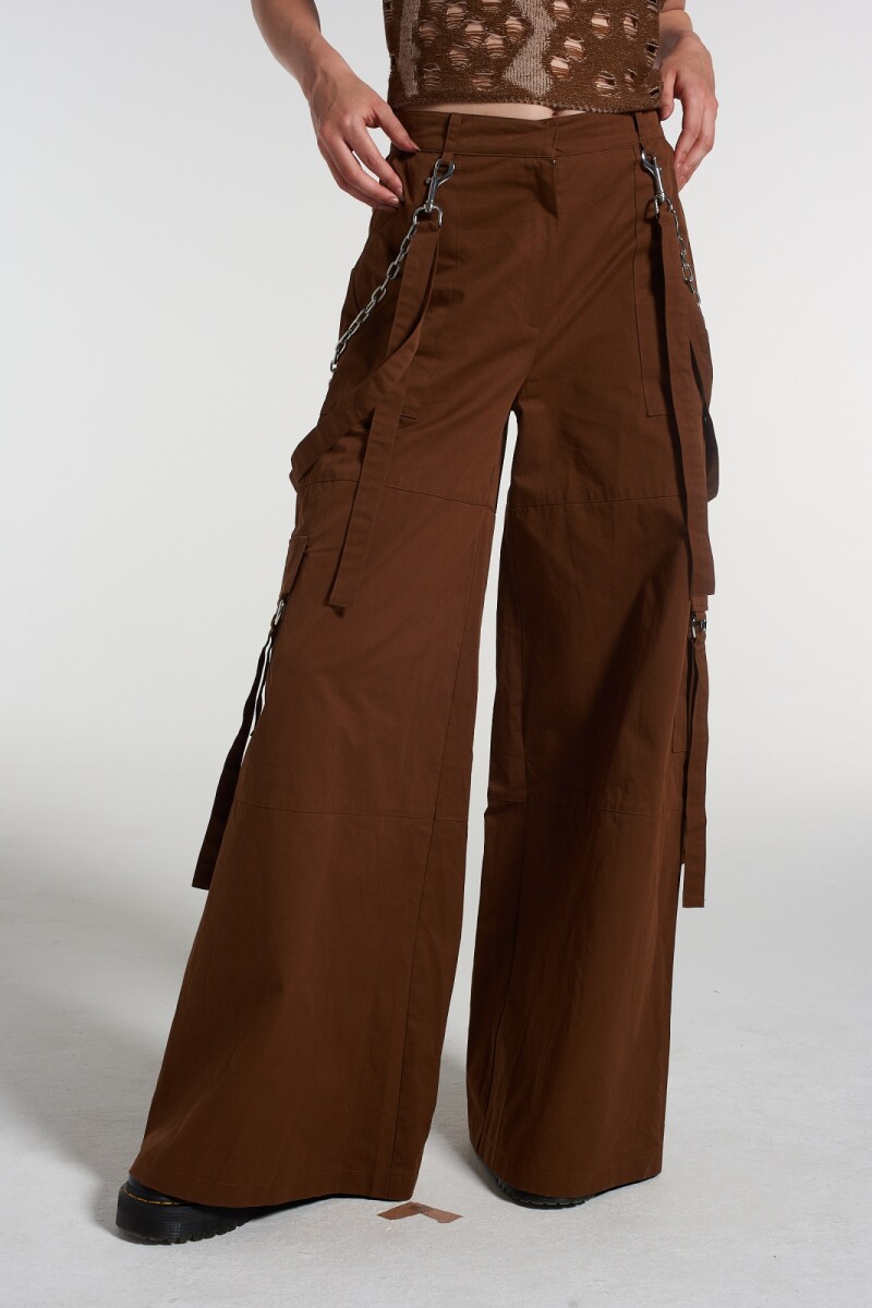 WIDE LEG COMBAT Marron