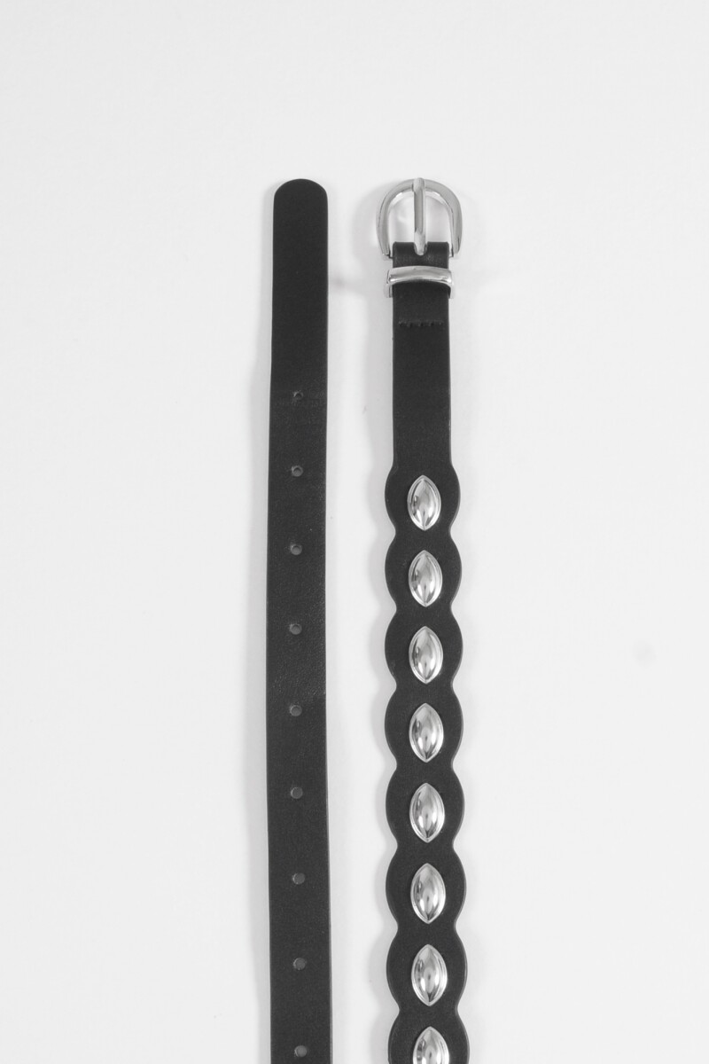 Cinturón wavy tachas negro