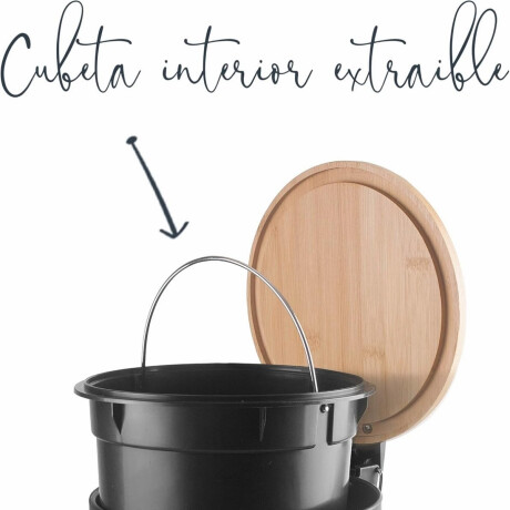 Papelera con pedal Nature Black Papelera con pedal Nature Black