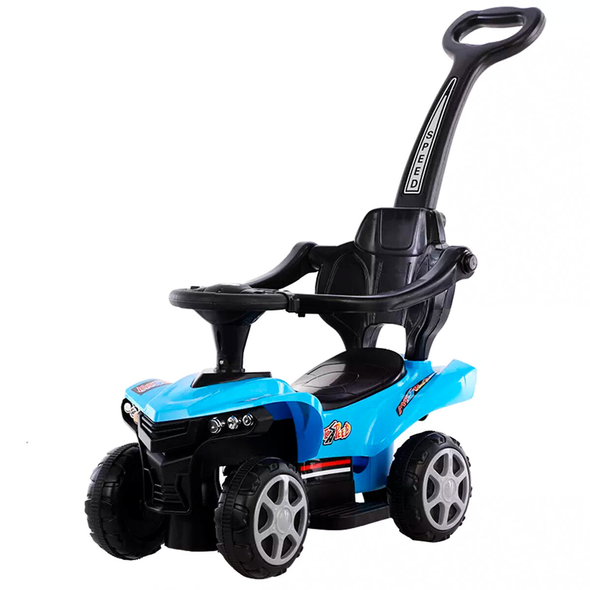 Buggy Cuatriciclo Musical C/ Luces Y Guía Bebés Niños - Azul 