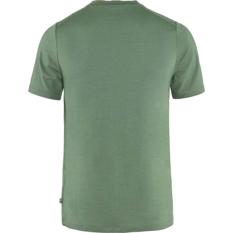 Polo Fjallraven Abisko Wool Classic SS M Hombre Patina Green