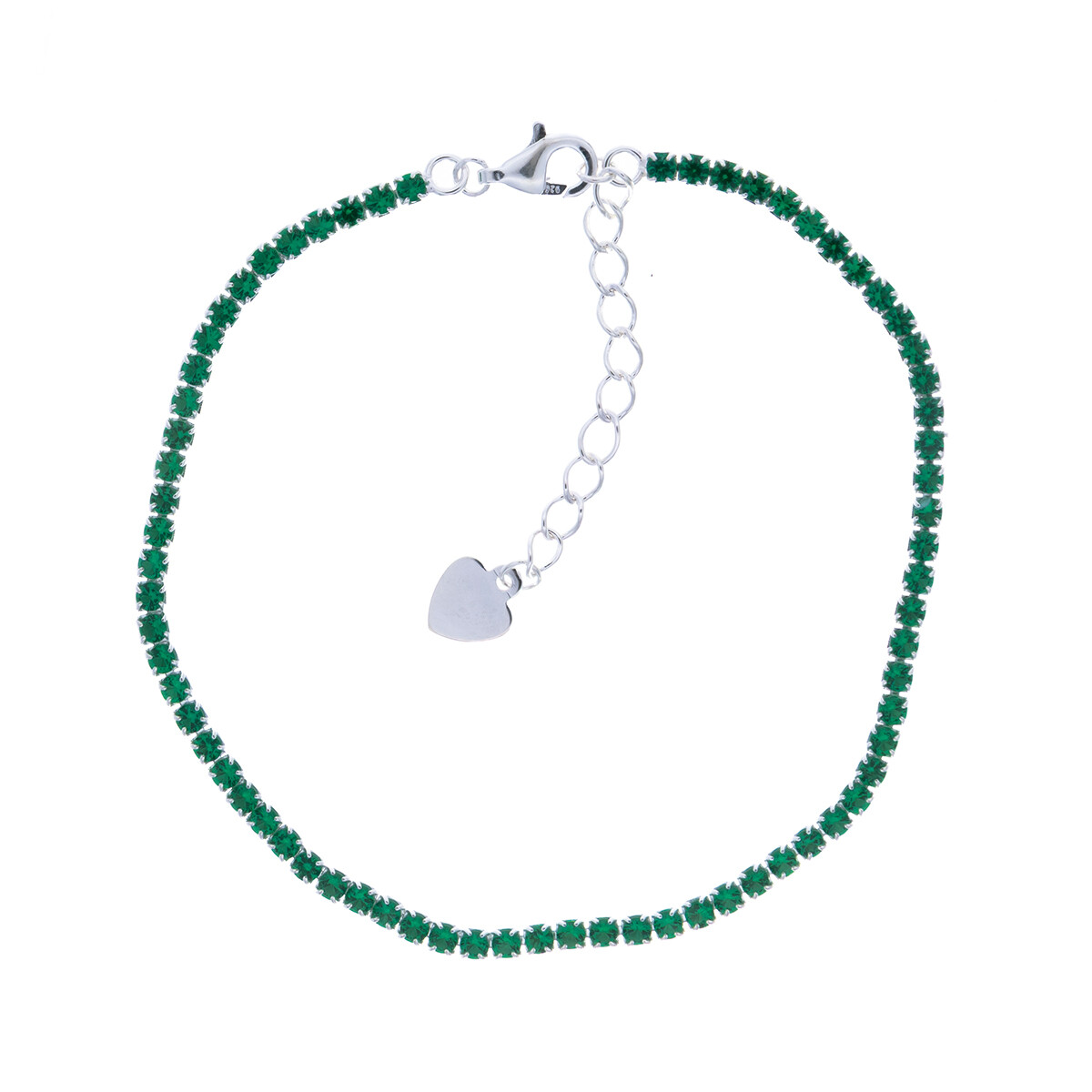 Pulsera de plata 925 con circonias. 