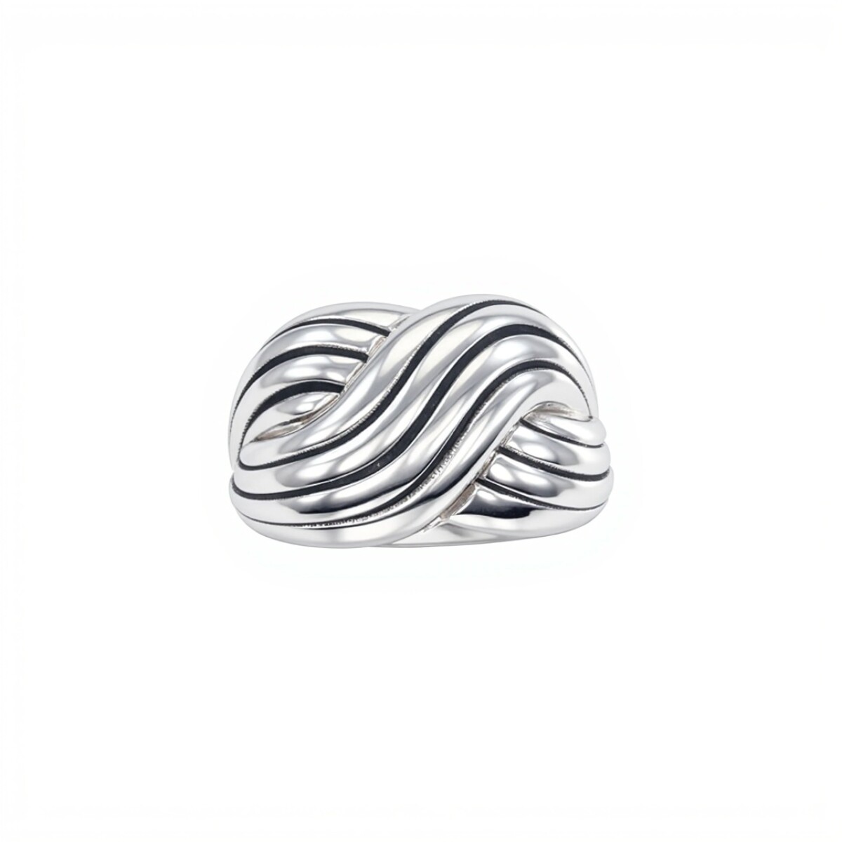 Anillo Cruzado- Plata 925 - Sin Piedra - AN4716 - conpiedra 