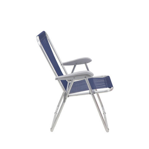 Silla playera de aluminio, azul "CRETA" -TRAMONTINA TD0908
