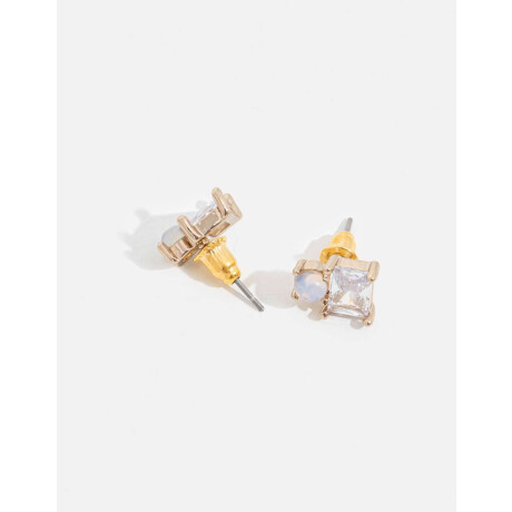 Aros Con Cubic Dorado