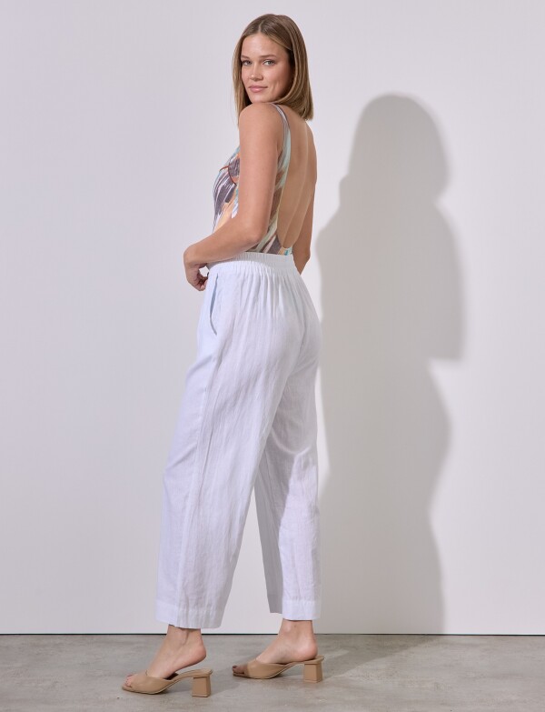 Pantalon Lino BLANCO