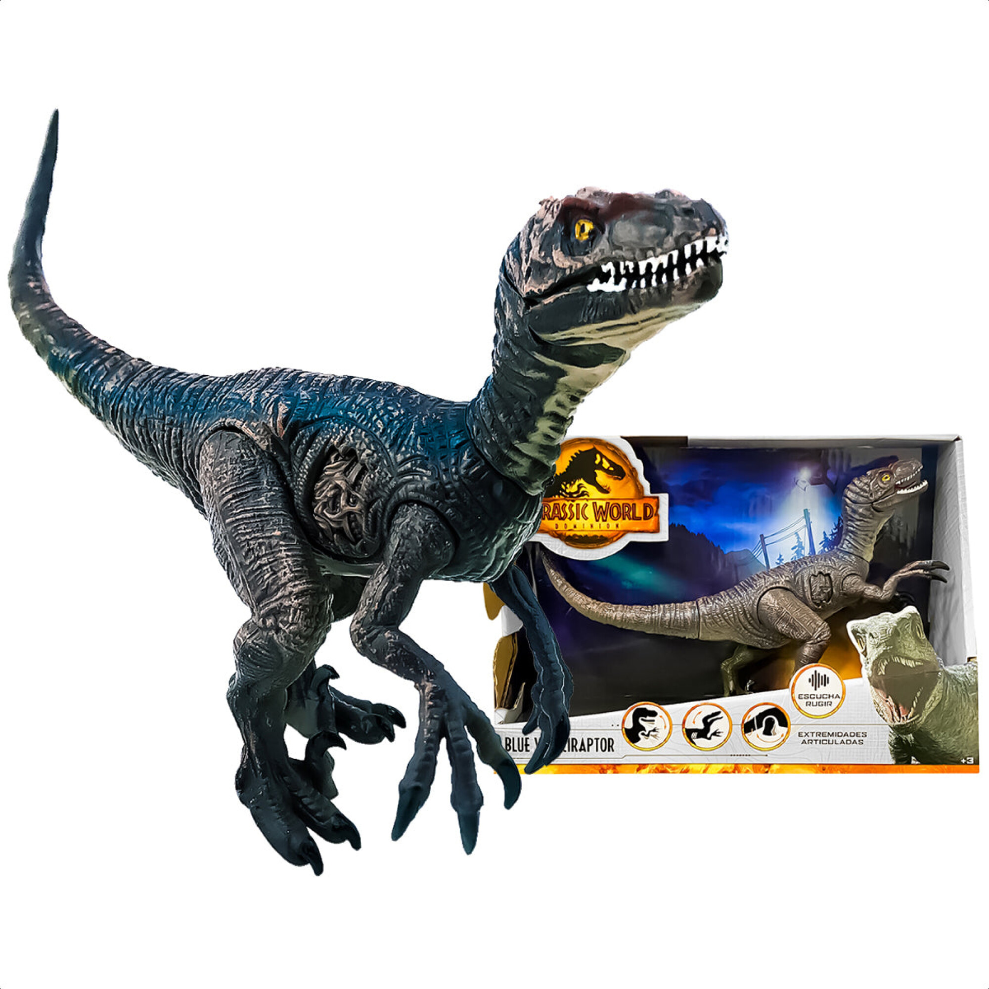 Dinosaurio Jurassic World Blue Velociraptor C/ Sonido — El Rey del  entretenimiento