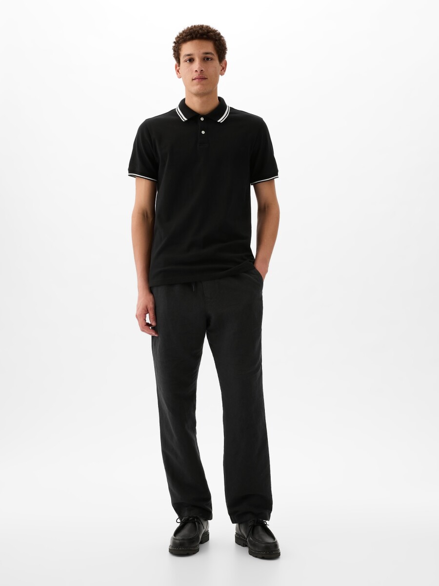 Pantalòn De Lino Con Elàstico Hombre - Moonless Night 