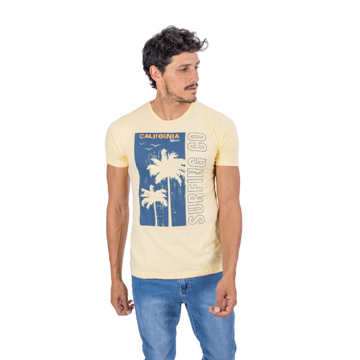 Camiseta UFO California Hombre - AMARILLO 