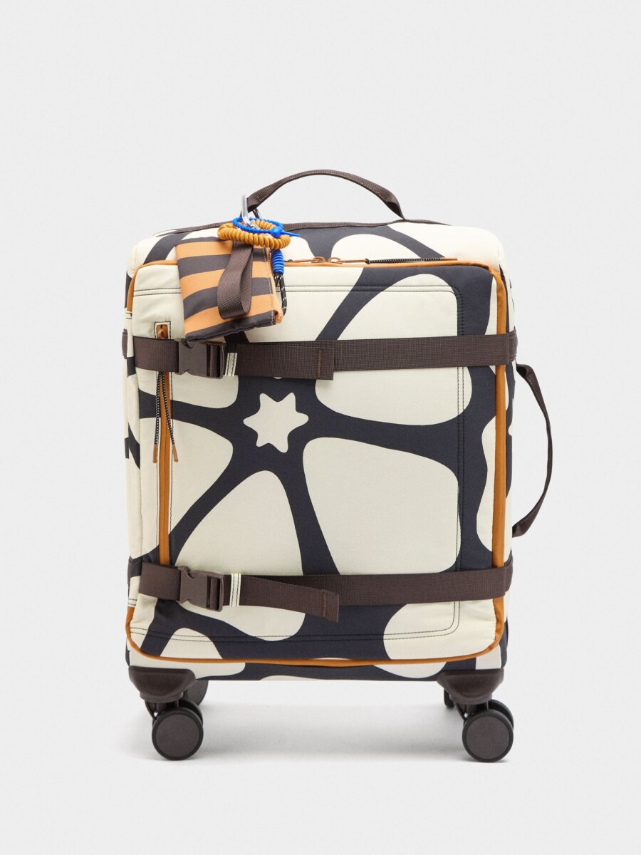 Maleta De Viaje Estampada De Nylon crudo