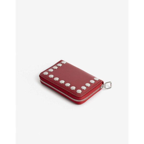 Billetera Zip Round Rojo Burdeaux