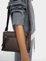 Bolso Bandolera De Nylon M marron