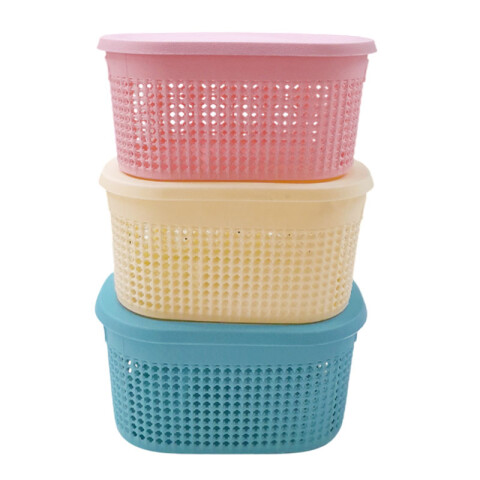 OUTLET Canasto Organizador c/ tapa 25x18x14cm Outlet Canasto Organizador C/ Tapa 25x18x14cm