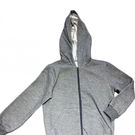 Campera Deportiva con Bolsillos Delanteros Gris Alakazoo Campera Deportiva con Bolsillos Delanteros Gris Alakazoo