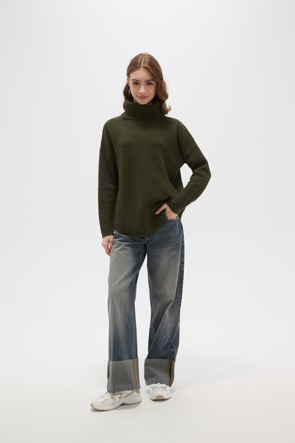 Polera Arsiega Verde Oliva Oscuro