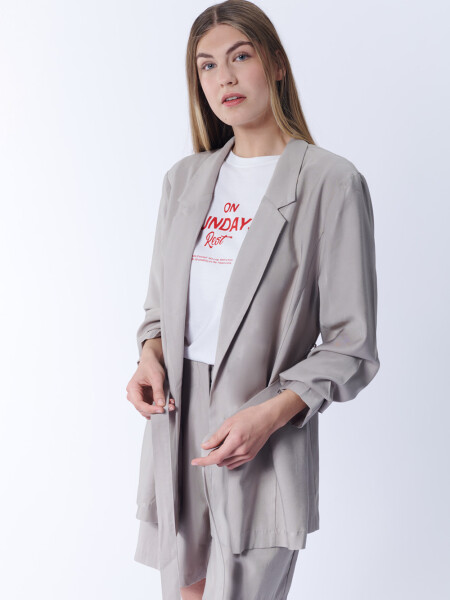 Blazer liviano Beige Grisaceo