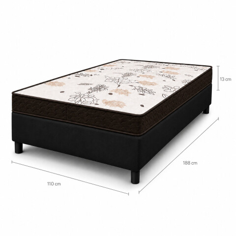 Sommier Completo Dorado Esencial 1 Plaza y Media 110×188x13 – Reversible – Hasta 100 kg Sommier Completo Dorado Esencial 1 Plaza y Media 110×188x13 – Reversible – Hasta 100 kg