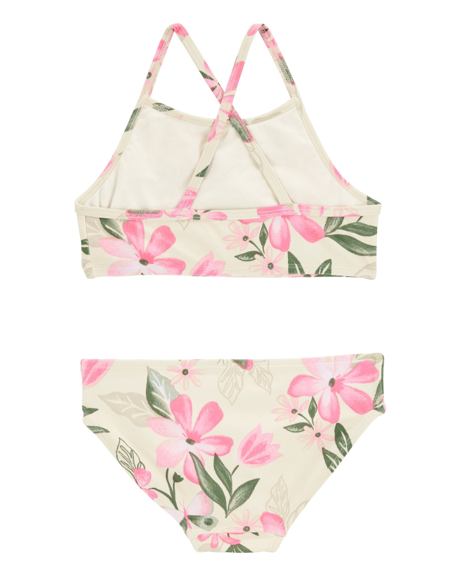 Set de baño tres piezas, protección UPF 50+, diseño floral Sin color