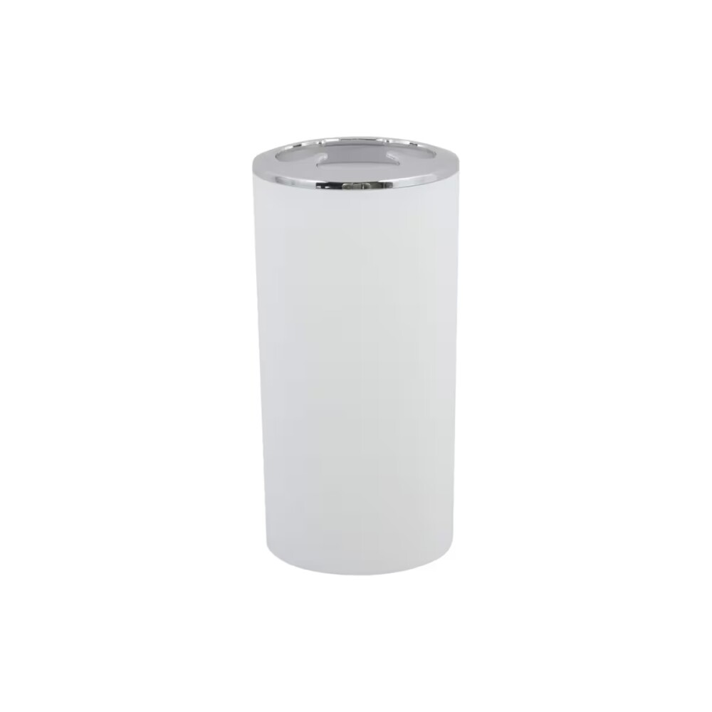 Set de baño 6 pz Blanco y cromo (papelera-dispensadores) Set De Baño 6 Pz Blanco Y Cromo (papelera-dispensadores)