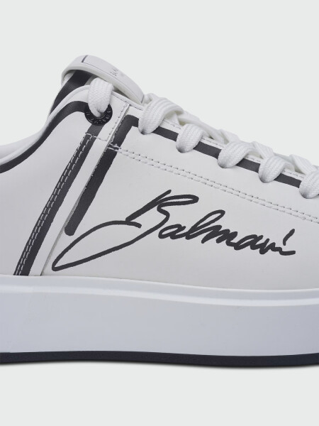BALMAIN - SNEAKER B-COURT ESTAMPADOS Blanco