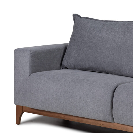 Sofá Oregon - Tela Microfibra - 3 cuerpos AA-13 (Gris)