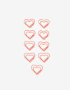 Útiles Varios Check Out Set De Clips Corazón - Dorado Oro Rosa