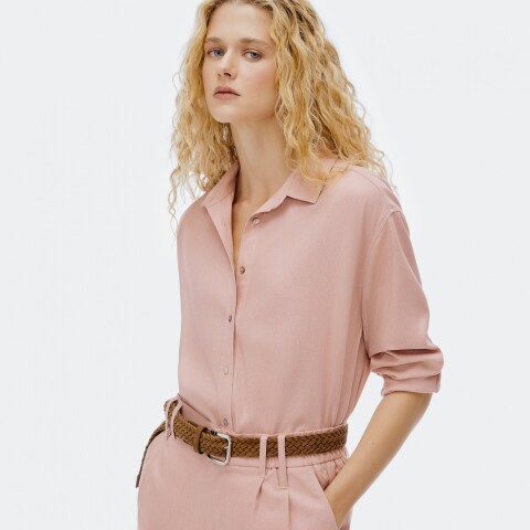 CAMISA ML FEM ROSA CLARO