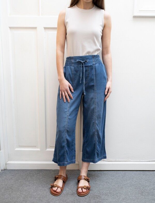 Pantalon Crop Lyocell JEAN
