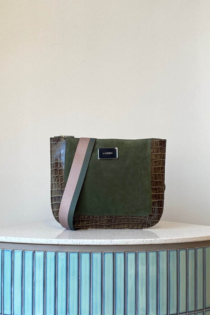 Bandolera Laura - Crocco y Gamuza Verde 