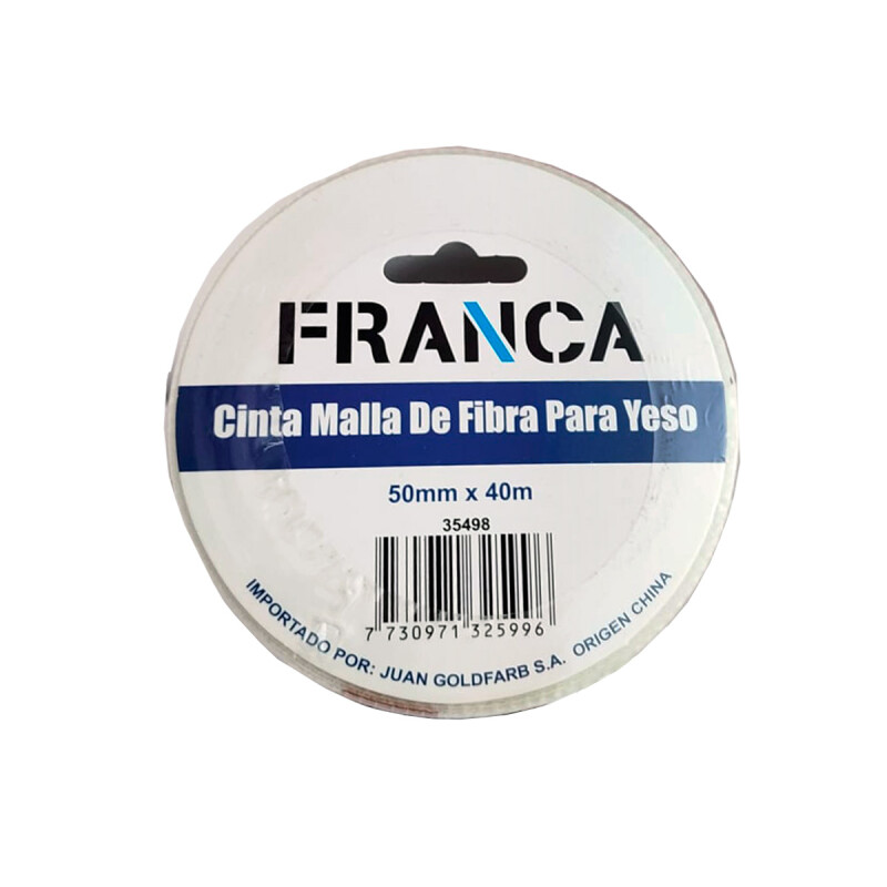 Cinta Malla de Fibra para yeso Franca 50mm x 40m Cinta Malla de Fibra para yeso Franca 50mm x 40m