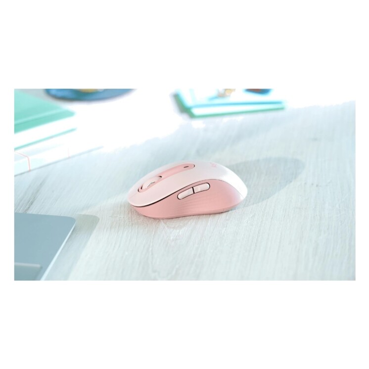 Mouse Inalámbrico Logitech Signature M650 Silencioso con Bluetooth y Logi Bolt Rosa
