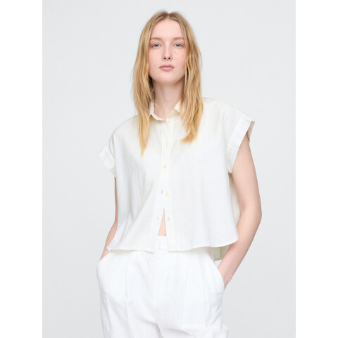 SS SHIRT - LINEN NEW OFF WHITE