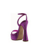 Sandalia Taco Alto Fucsia Metal U