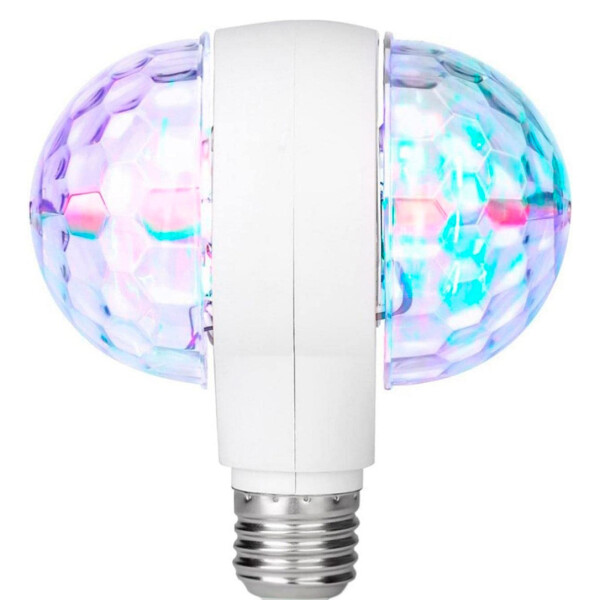 Luz Fiesta Disco Doble Lampara Rgb Colores Giratoria Fiest Luz Fiesta Disco Doble Lampara Rgb Colores Giratoria Fiest