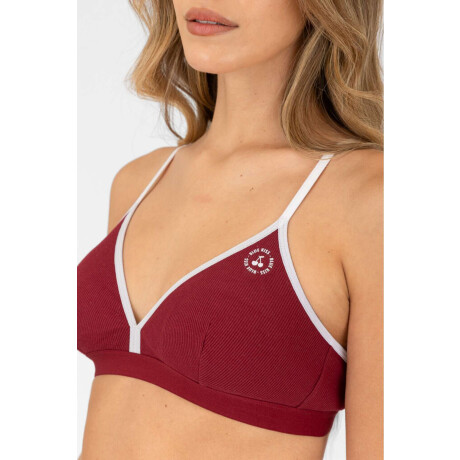 Top triangulo sole Bordeaux