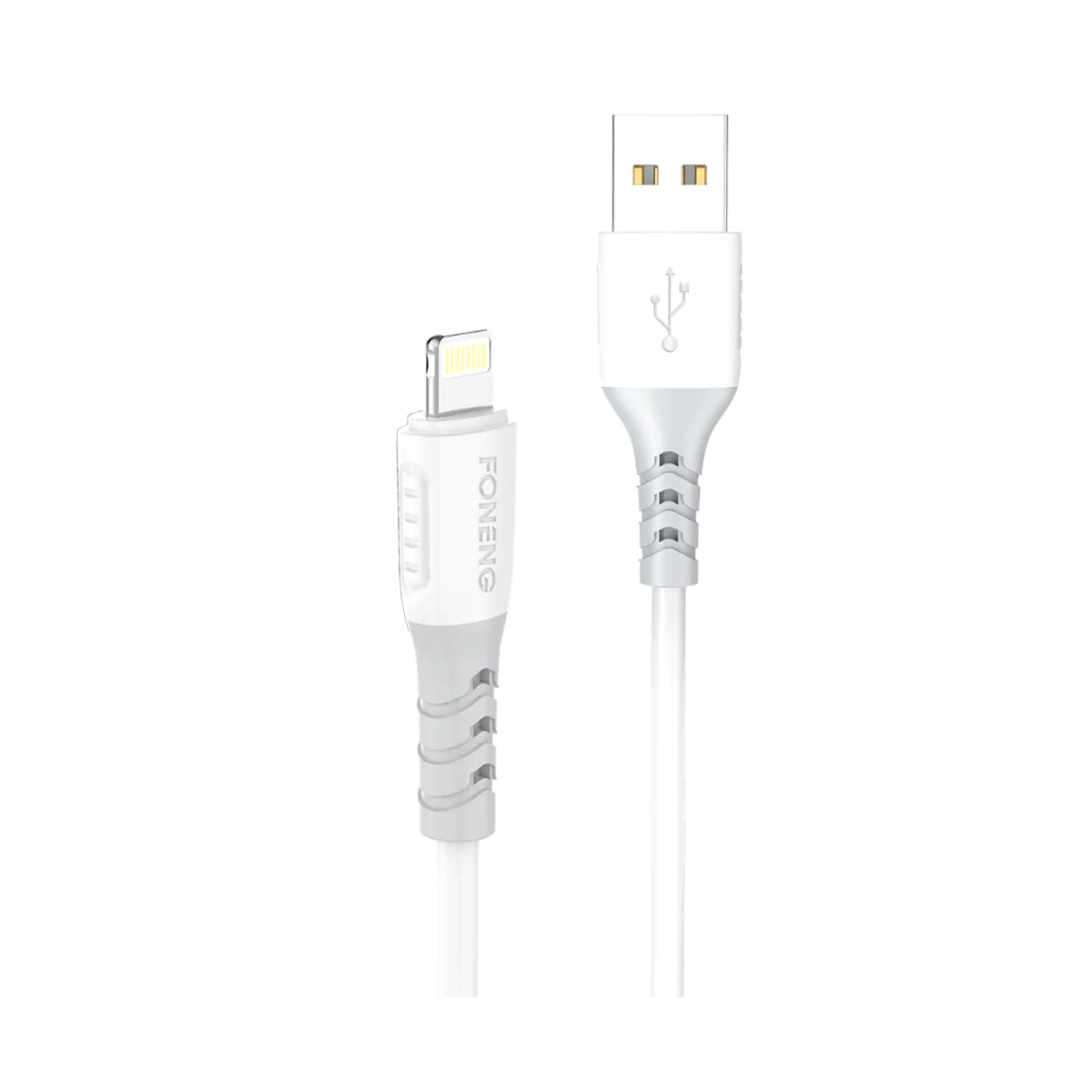 Cable De Datos De Carga Rápida Foneng X-66 2 Metros - CABLE FONENG IPHONE X66 2MT BLANCO 