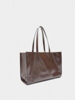 Bolso Shopper Con Colgante marron