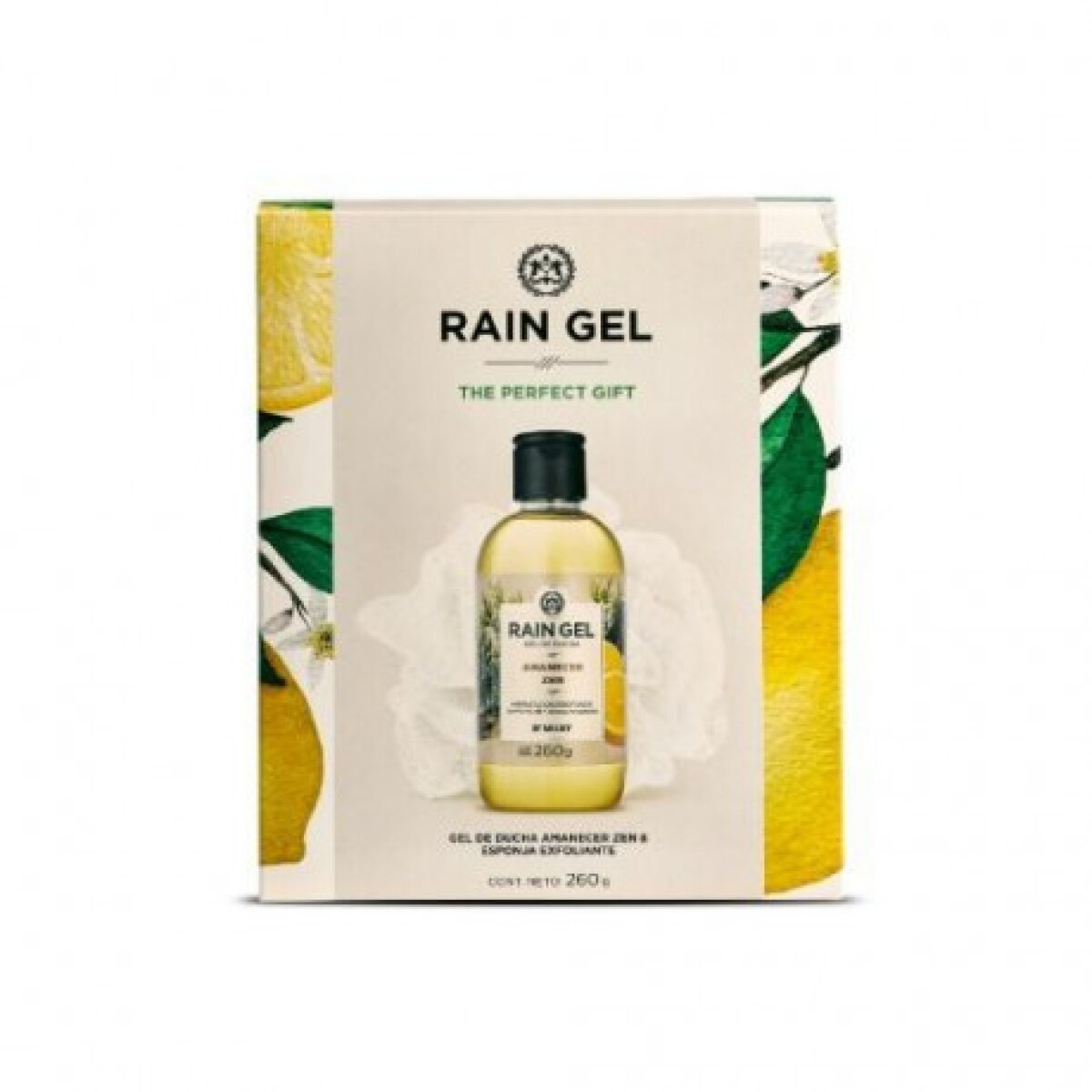 Gel de Ducha Rain Gel Amanecer + Esponja - Pack | Limpieza Refrescante y Cuidado Corporal