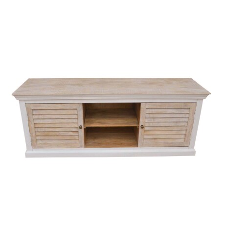 MUEBLE PARA TV MADERA-DE-MANGO NATURAL-BEIGE COSTA NATURAL BLANCO