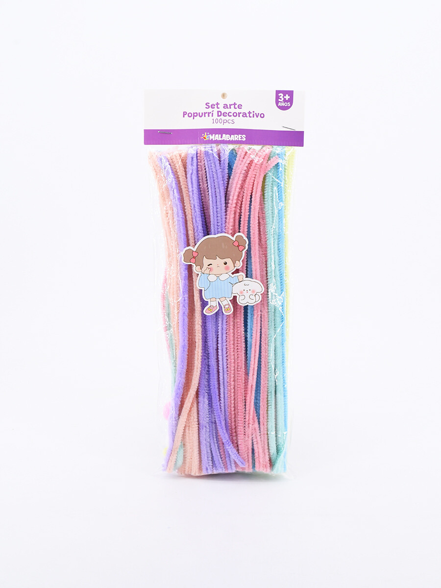 SET ARTE POPURRI DECORATIVO - MULTICOLOR 