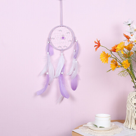 Atrapasueños Blanco Y Violeta Con Luces Led Atrapasueños Blanco Y Violeta Con Luces Led