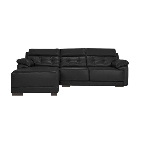 Sofa Albany 3 cuerpos Negro - Chaise Derecho