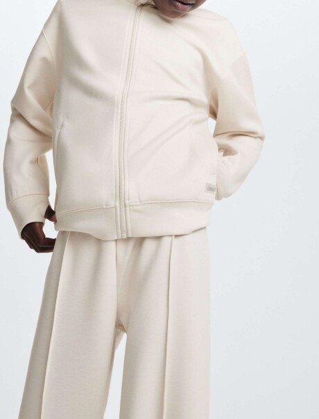 PANTALÓN CON CINTURA ELASTIZADA - BLANCO BLANCO