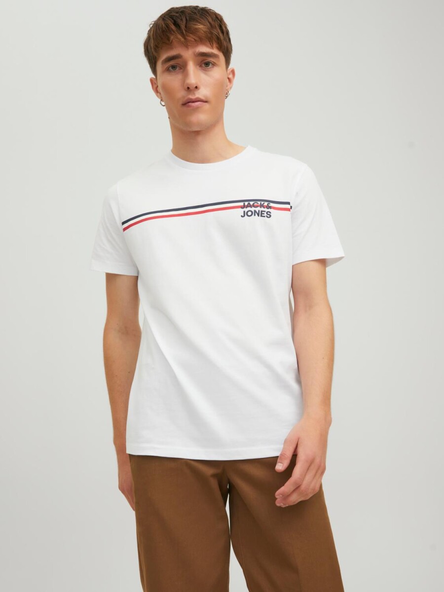 Camiseta Atlas Franja Frontal - White 