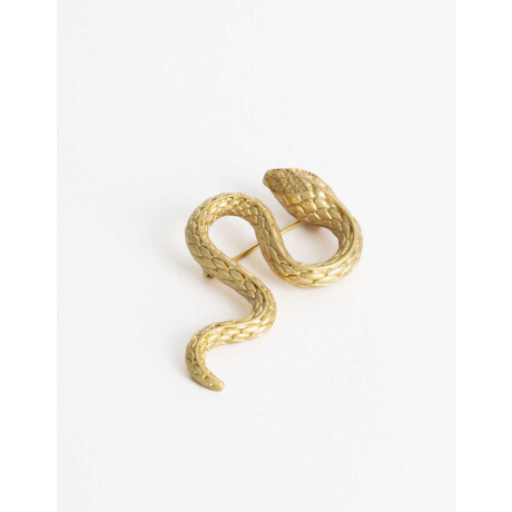 Prendedor Víbora Dorado Oro Amarillo